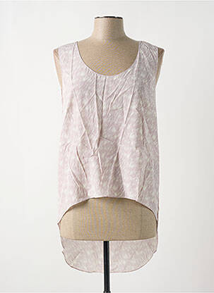 Blouse imprimé fantaisie sans manche violet GIA VENTOLA femme