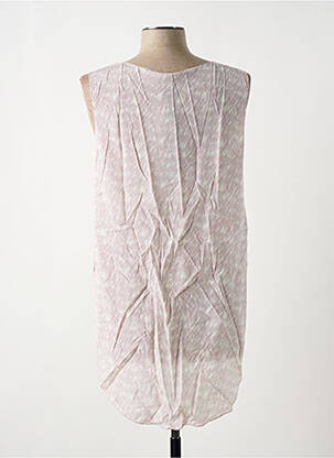 Blouse imprimé fantaisie sans manche violet GIA VENTOLA femme