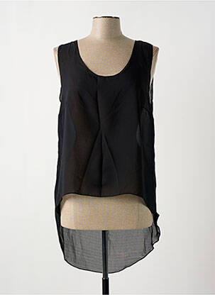 Top coupe fluide sans manche noir GIA VENTOLA femme