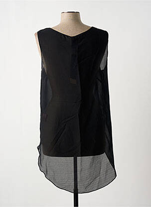 Top coupe fluide sans manche noir GIA VENTOLA femme