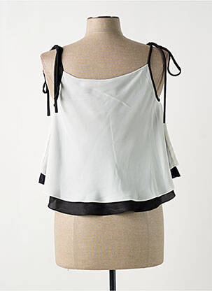 Top col carré fines bretelles blanc GIA VENTOLA femme