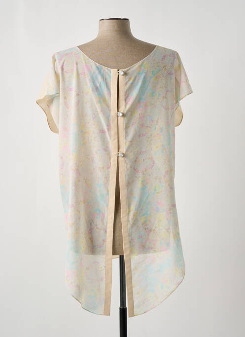 Tunique manches courtes beige GIA VENTOLA pour femme