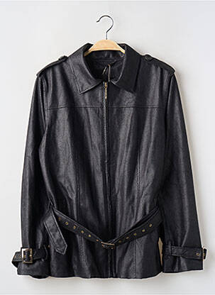 Veste casual tissage suedine noir YVETTE LIBBY N'GUYEN femme