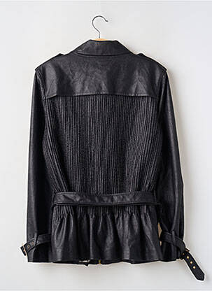 Veste casual tissage suedine noir YVETTE LIBBY N'GUYEN femme