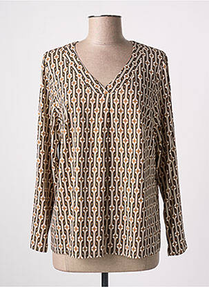 T-shirt manches longues manches longues beige FRANCE RIVOIRE femme