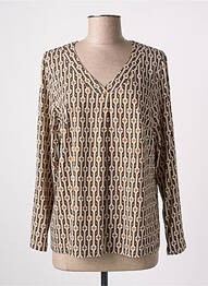 T-shirt manches longues manches longues beige FRANCE RIVOIRE femme