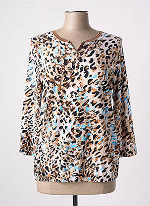T-shirt col v manches 3/4 beige RABE femme