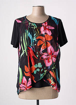 T-shirt stretch manches courtes noir GREGORY PAT femme