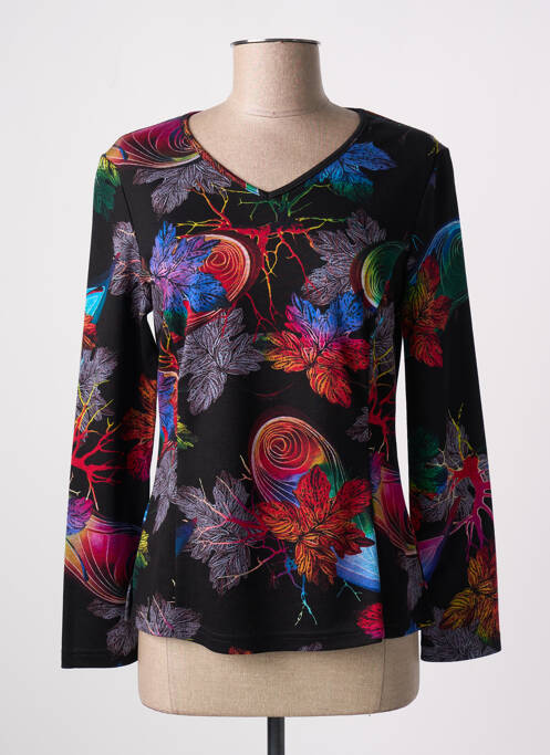 T-shirt noir FRANCE RIVOIRE pour femme