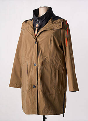 Parka fermeture zippée sur le devant sans capuche marron ZIA BRAND femme