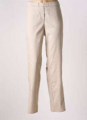 Jegging tissage chiné taille normale beige FRANK WALDER femme