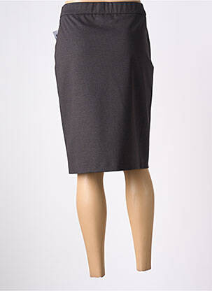 Jupe mi-longue stretch gris FRANK WALDER femme