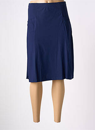 Jupe mi-longue stretch bleu CHRISTIAN MARRY femme