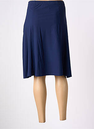 Jupe mi-longue stretch bleu CHRISTIAN MARRY femme