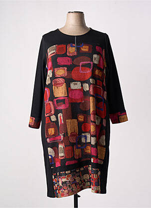 Robe mi-longue noir FRANCE RIVOIRE pour femme