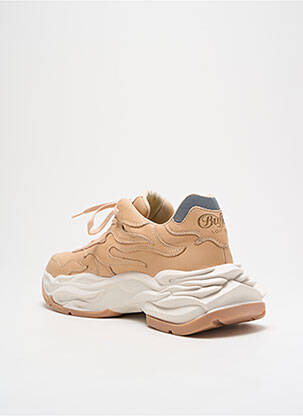 Baskets matière lisse talon de 4 à 6cm beige BUFFALO femme