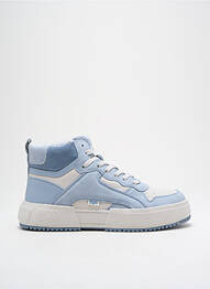 Baskets bout rond talon de 4 à 6cm bleu BUFFALO femme
