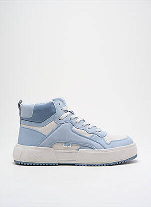 Baskets bout rond talon de 4 à 6cm bleu BUFFALO femme