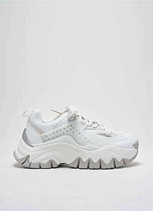 Baskets talon compensé talon de 4 à 6cm blanc BUFFALO femme
