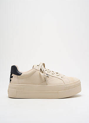 Baskets plateforme talon de 4 à 6cm beige BUFFALO femme
