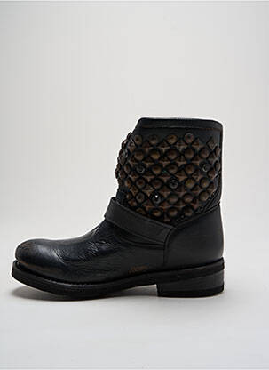 Bottines/boots tissage satiné talon de 4 à 6cm noir ASH femme