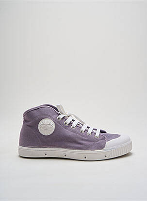 Baskets semelle amovible bout rond violet SPRING COURT homme