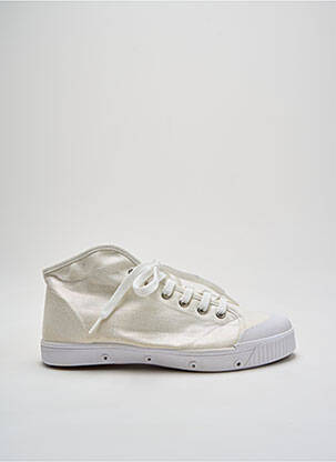 Baskets tissage satiné talon plat jusqu'à 3cm beige SPRING COURT femme