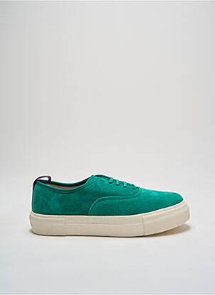 Baskets nubuck talon plat jusqu'à 3cm vert EYTYS femme