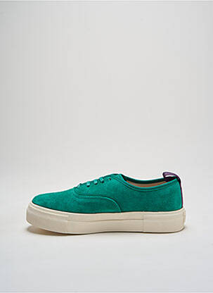Baskets nubuck talon plat jusqu'à 3cm vert EYTYS femme