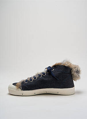 Baskets bout rond talon plat jusqu'à 3cm bleu SPRING COURT femme