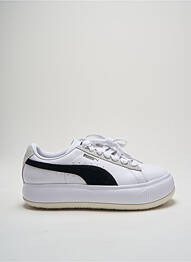 Baskets tissage satiné talon de 4 à 6cm blanc PUMA femme
