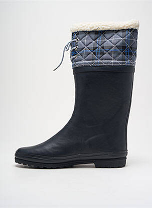 Bottes matière lisse talon plat jusqu'à 3cm bleu AIGLE femme