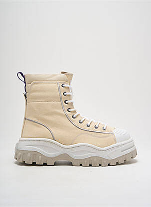 Baskets talon compensé talon de 4 à 6cm beige EYTYS femme