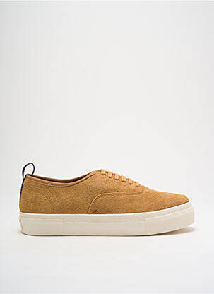 Baskets nubuck talon plat jusqu'à 3cm marron EYTYS femme