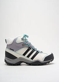 Baskets tissage satiné talon de 4 à 6cm blanc ADIDAS femme
