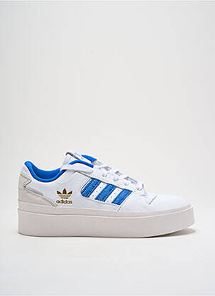Baskets matière lisse talon de 4 à 6cm blanc ADIDAS femme
