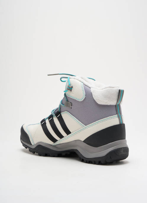 Baskets tissage satiné talon de 4 à 6cm blanc ADIDAS femme