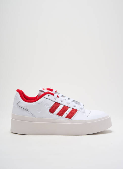 Baskets matière lisse talon de 4 à 6cm blanc ADIDAS femme