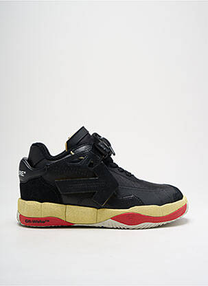 Baskets tissage satiné talon de 4 à 6cm noir OFF WHITE femme