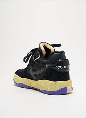 Baskets tissage satiné talon de 4 à 6cm noir OFF WHITE femme
