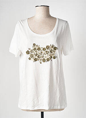T-shirt coupe droite manches courtes beige LES P'TITES BOMBES femme