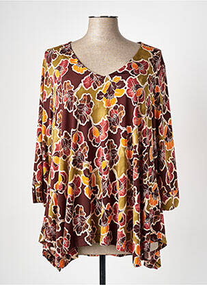 T-shirt manches 3/4 manches 3/4 jaune JORGIE PARIS femme