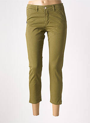 Pantalon chino taille basse taille basse vert PAKO LITTO femme