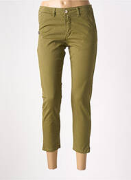 Pantalon chino taille basse taille basse vert PAKO LITTO femme