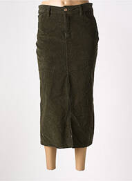 Jupe longue coupe droite vert MARGOT femme