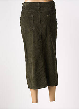Jupe longue coupe droite vert MARGOT femme
