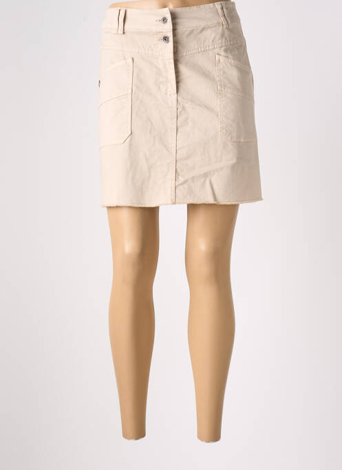 Jupe courte beige PAKO LITTO pour femme