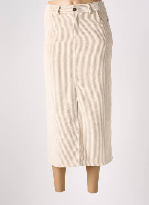 Jupe longue beige EMA BLUE'S pour femme