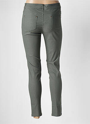 Pantalon slim tissage popeline taille normale vert CHERRY BERRY femme