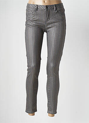 Jeans skinny taille normale taille normale gris TOXIK3 femme